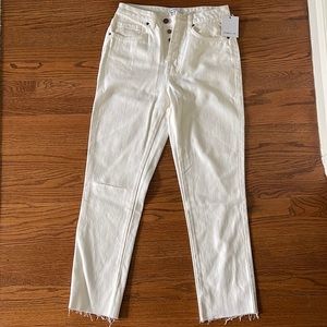 NWT O’NEILL HIGH WAISTED WHITE RIPPED JEANS SIZE 27